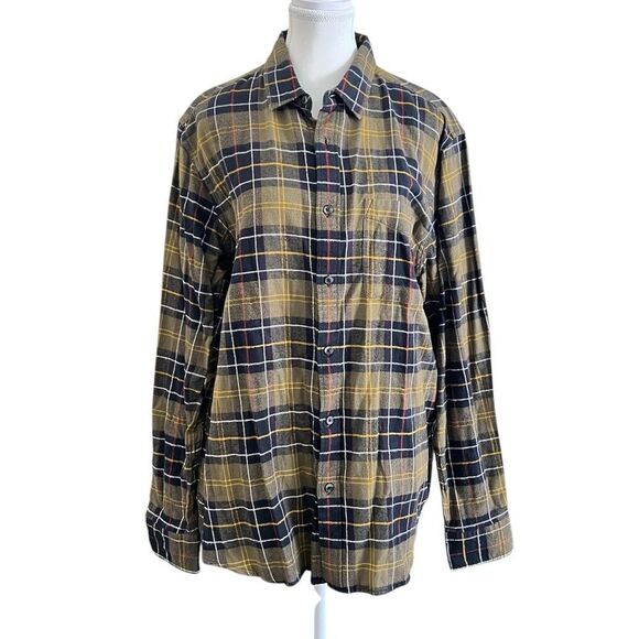 Quince Mens Fleece Plaid Long Sleeve Button Down Shirt Size XL - Picture 1 of 6